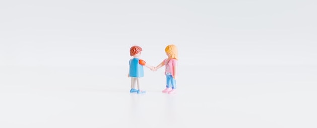 playmobil people shaking hands 